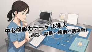 中心静脈カテーテル挿入【第1章：適応・禁忌〜解剖と前準備】